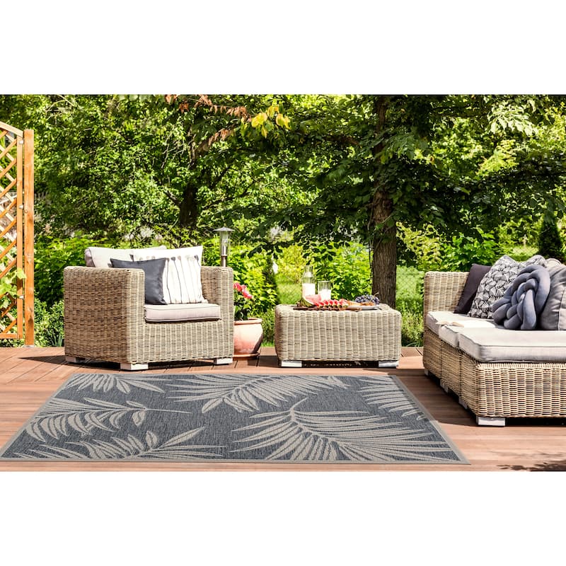 World Rug Gallery Contemporary Floral Indoor/Outdoor Area Rug