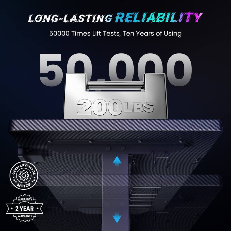 SIAGO Electric Standing Desk Height Adjustable Computer Desk with Cable Management & Spacious Work Surface