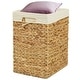 Handmade Rectangular Water Hyacinth Wicker Laundry Hamper with Lid ...