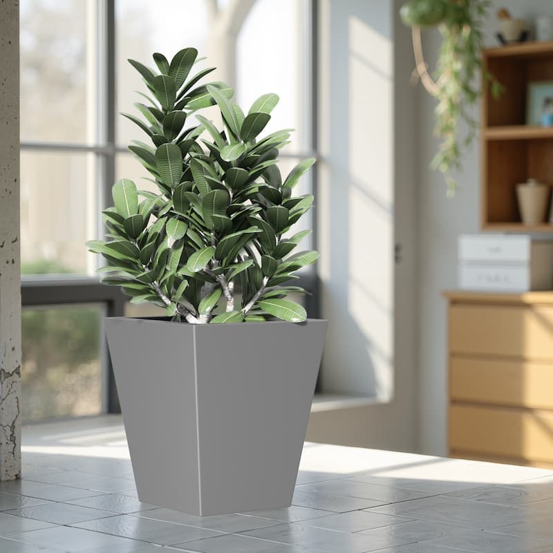 Handmade Tall Tapered Planter with Drainage, Perfect for Large Plants