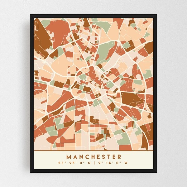 Shop Manchester United Kingdom City Framed Wall Art Print - Overstock - 31658780