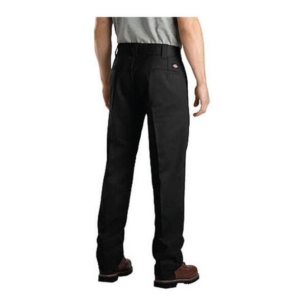 black slim straight pants