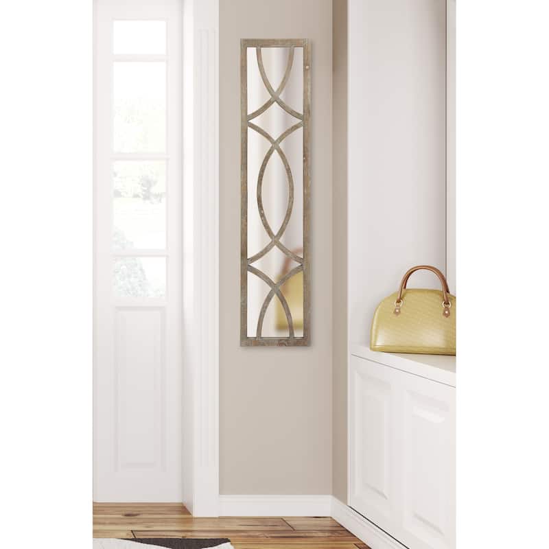 Kate and Laurel Tolland Wood Panel Wall Mirror
