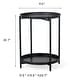 preview thumbnail 5 of 14, Adeco Side Table 2-Tier Metal Round End Table with Removable Tray - 17.5""(D)x 17.5""(W)x 20.7""(H)
