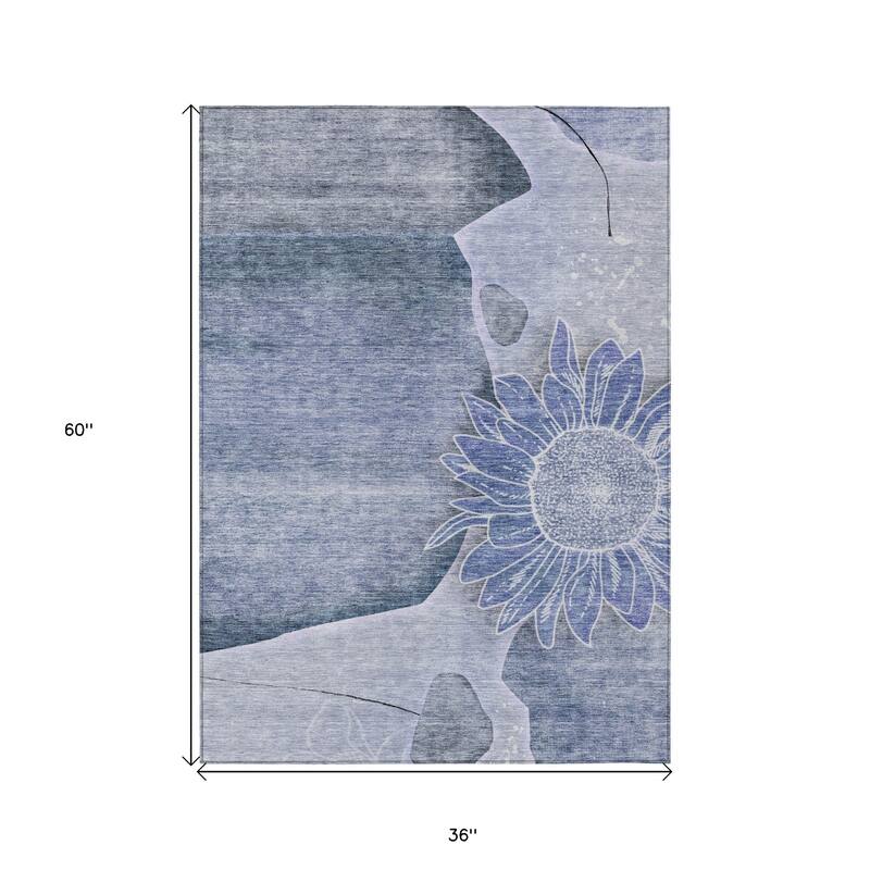 HomeRoots Floral Transitional Rectangle Outdoor Rug