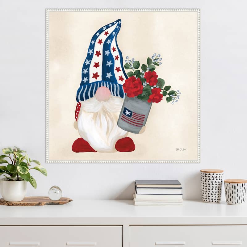 American Gnome V by Yvette St. Amant Framed Canvas Wall Art Print