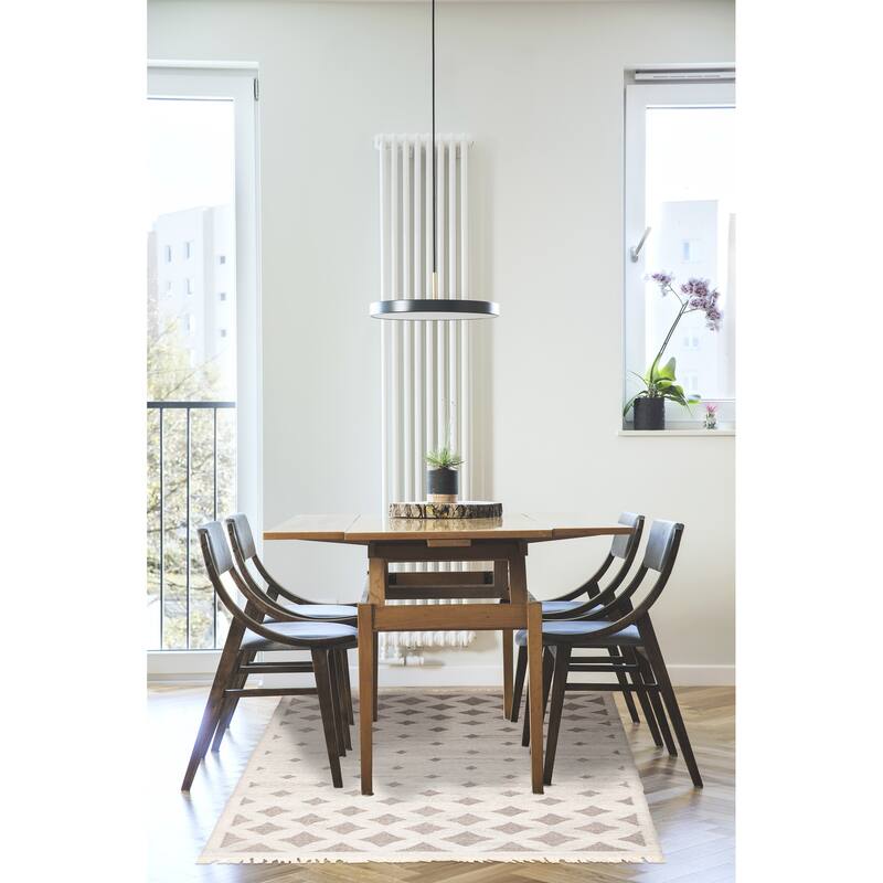 ECARPETGALLERY Flat-Weave Ankara FW Light Grey Wool Kilim - 5'2 x 7'7