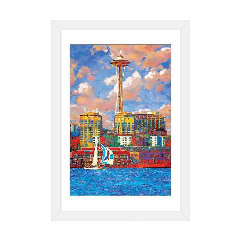 iCanvas "Sunny Seattle" by Lisa Robinson - White - 32x24x1