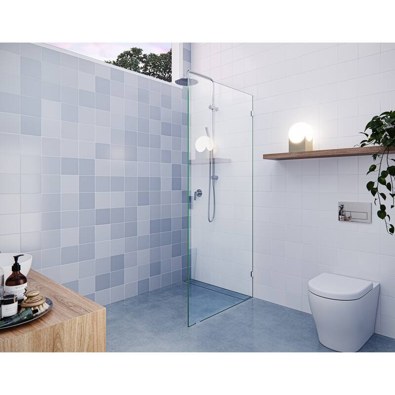 Glass Warehouse 78" x 28" Frameless Shower Door - Single Fixed Panel
