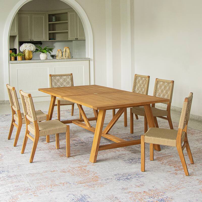 Cambridge Casual Finley 7-piece Teak Dining Set