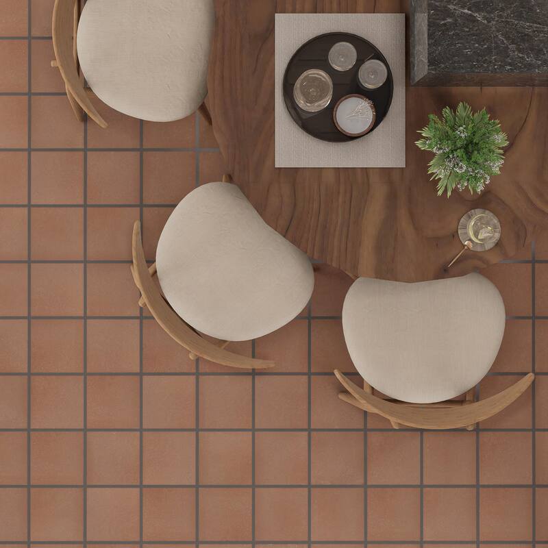 Merola Tile Lincoln Quarry Mayflower Red 7-5/8" x 7-5/8" Ceramic Floor and Wall Tile