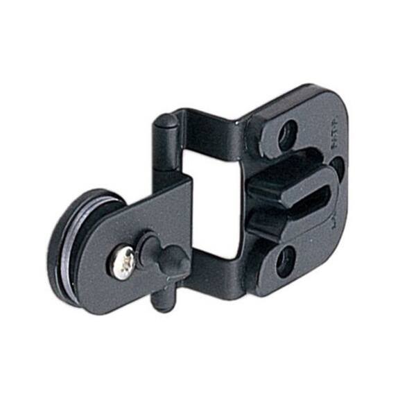 slide 1 of 1, Sugatsune Partial Overlay Screw-On Glass Door Hinge Black