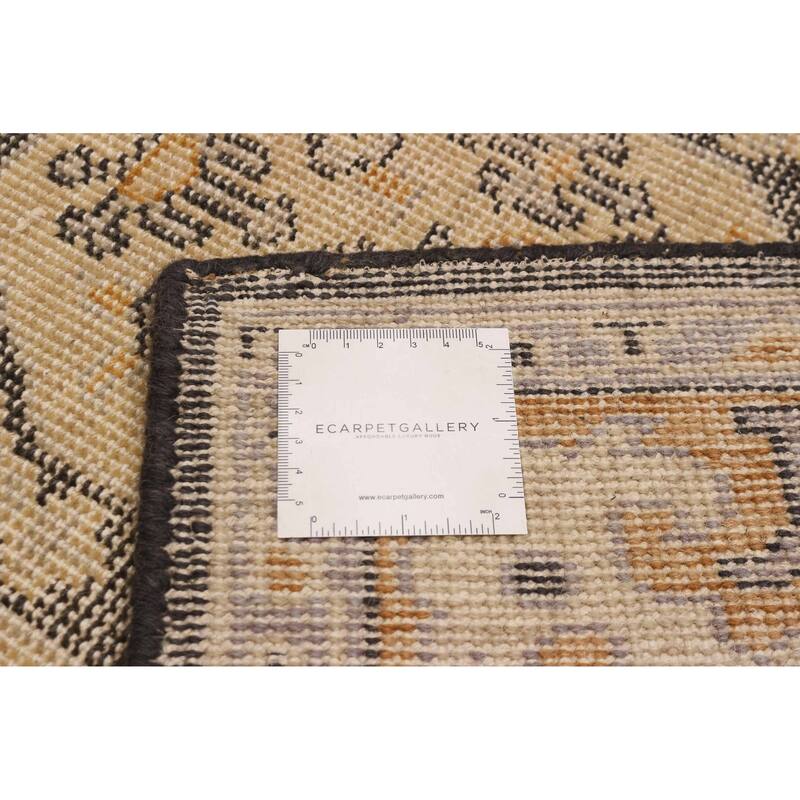 ECARPETGALLERY Hand-knotted Jules Serapi Dark Brown Wool Rug - 5'0 x 7'10