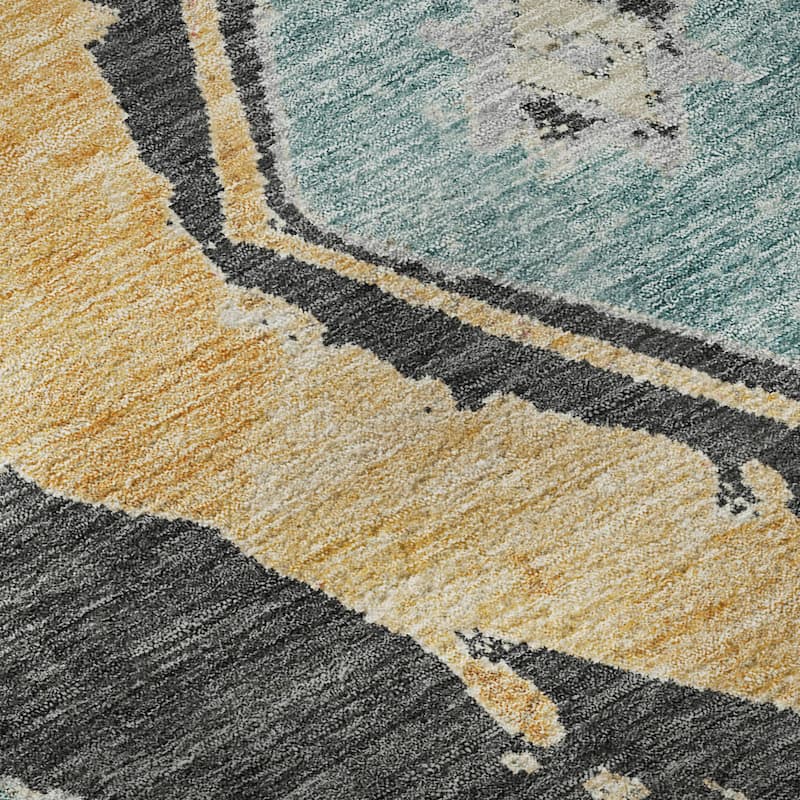 Premium Washable Super Soft Modern Diamonds Mayfield Rug - 10' x 14' - Charcoal