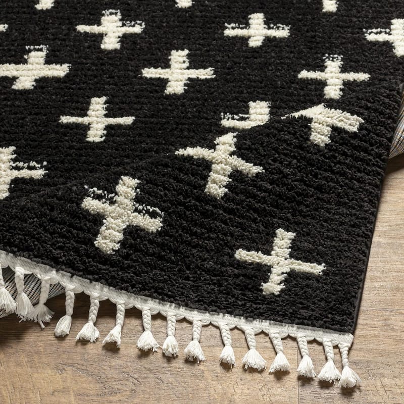Livabliss Casual Casablanca Shag Graphic Area Rug