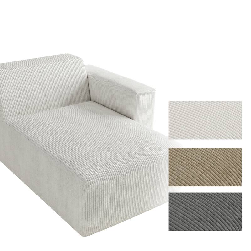 Indoor Modern Corduroy Chaise Lounge Couch