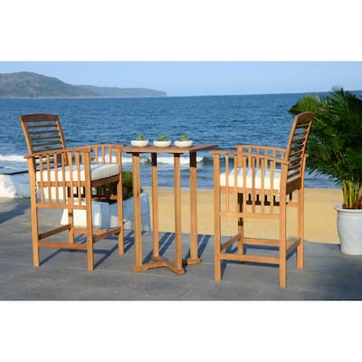 SAFAVIEH Outdoor Living Pate 3Pc Bar Height Bistro Set