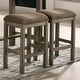 preview thumbnail 1 of 2, Tozos Farmhouse Chestnut Padded Counter Height Stool (Set of 2) by Furniture of America