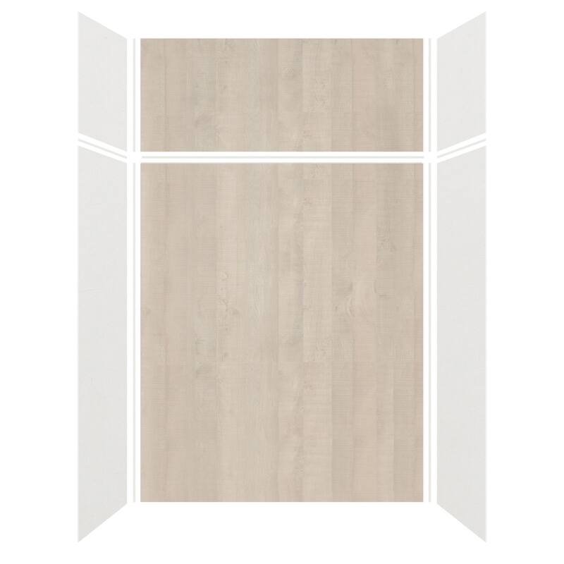 Transolid Expressions 60-in X 32-in X 96-in Glue to Wall Shower Kit - 32" x 60" x 96" - 32" x 60" x 96"