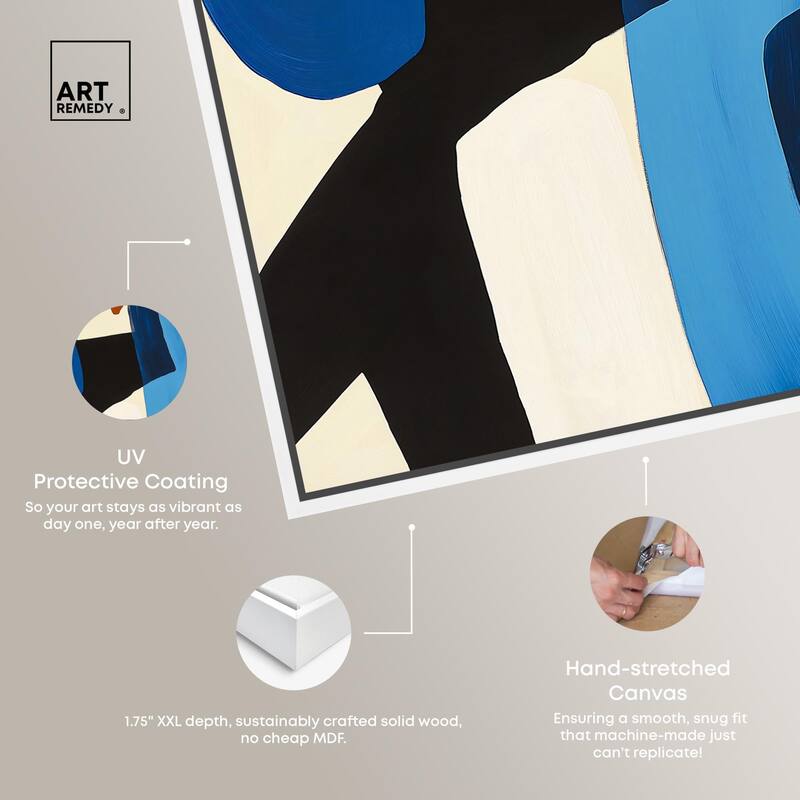 Cobalt Collision Canvas by Art Remedy