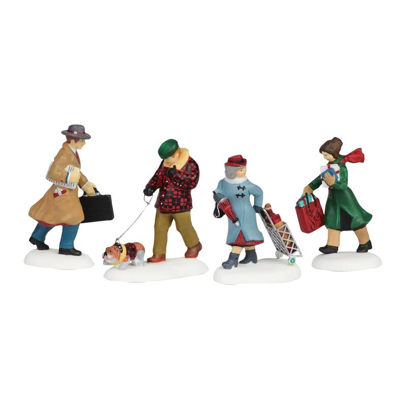 Department 56 Christmas In The City Busy City Sidewalks - Set of 4 - 56.58955