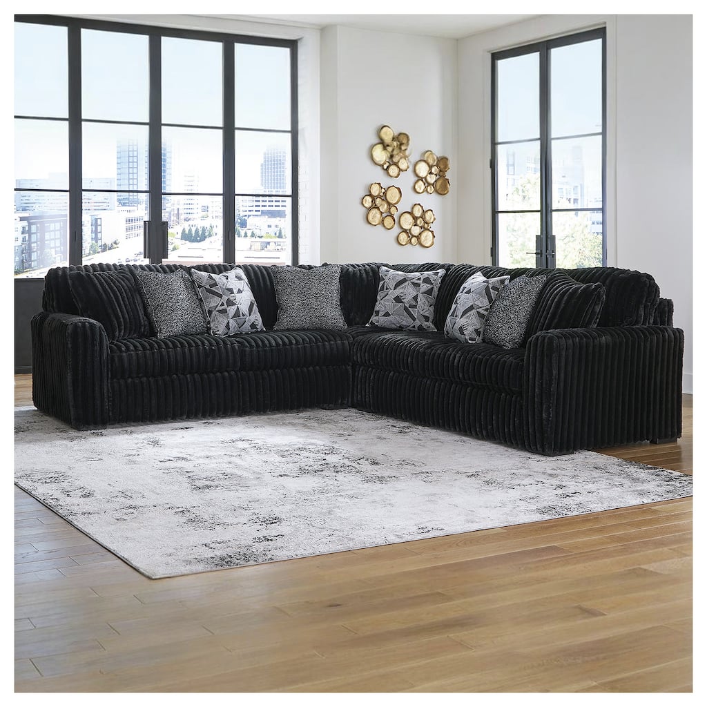 Signature Design by Ashley Midnight-madness 3-Piece Sectional - 121" W x 121" D x 40" H