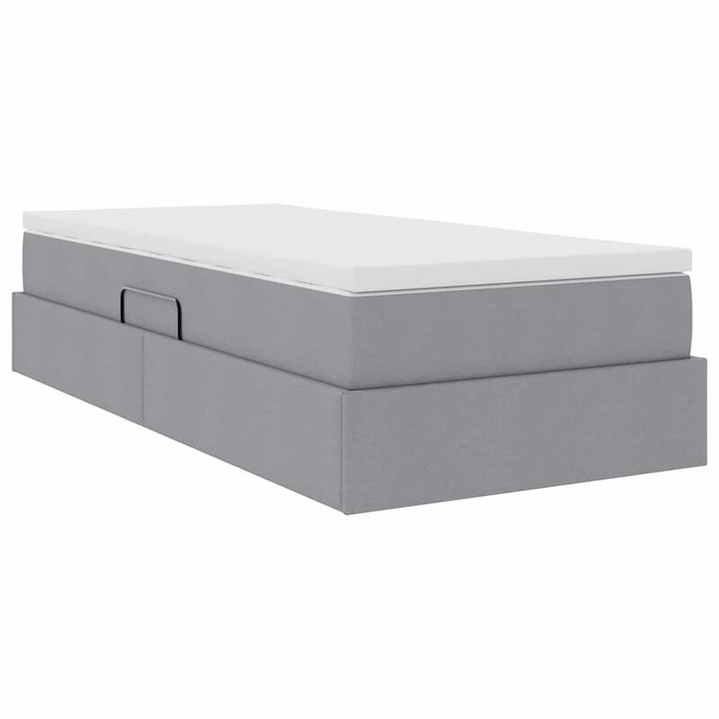 vidaXL Storage Bed with Mattress in Polyester