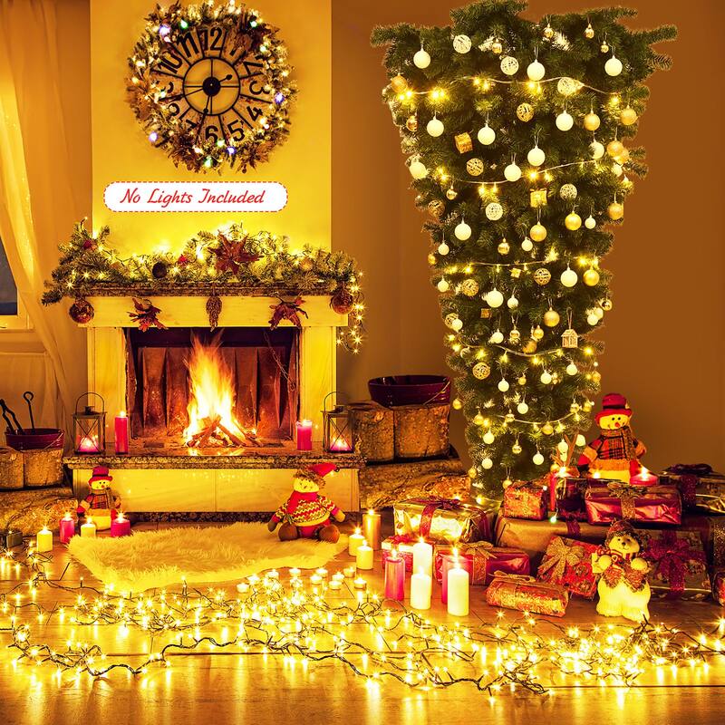 7 FT Upside Down Artificial Christmas Tree for Holiday Decoration