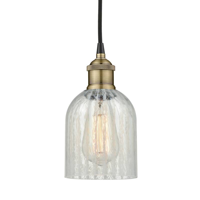 Innovations Lighting 616-1P-10-5 Caledonia Pendant Caledonia 5" Wide - Black Antique Brass / Mouchette