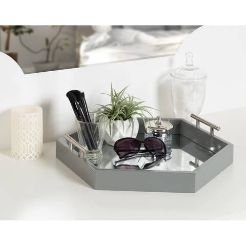 Kate and Laurel Lipton Hexagon Decorative Tray - 18x18