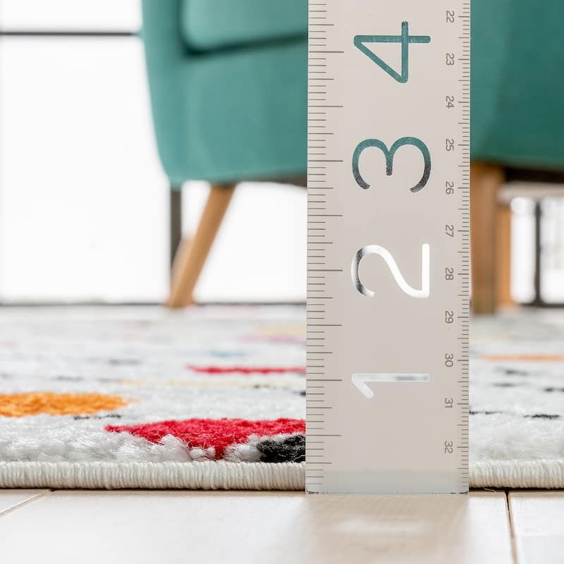Well Woven Starbright Dandy Dots and Stripes Kids Area Rug