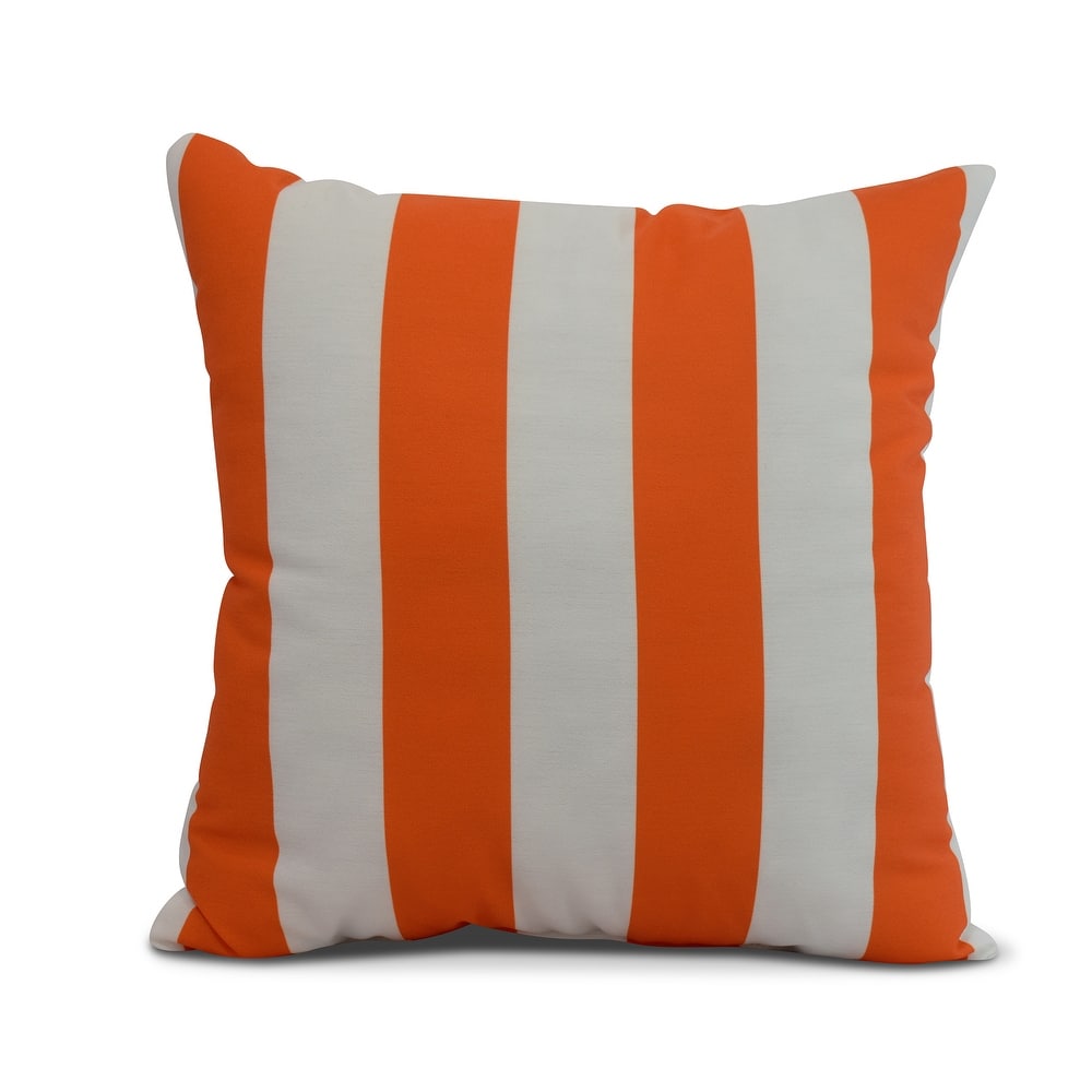 16 x 16 Inch Rugby Stripe Stripe Print Outdoor Pillow