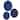 American Art Decor Indigo Sand Dollar Wall Plaques - 40.5" x 19.5" - 40.5" x 19.5"