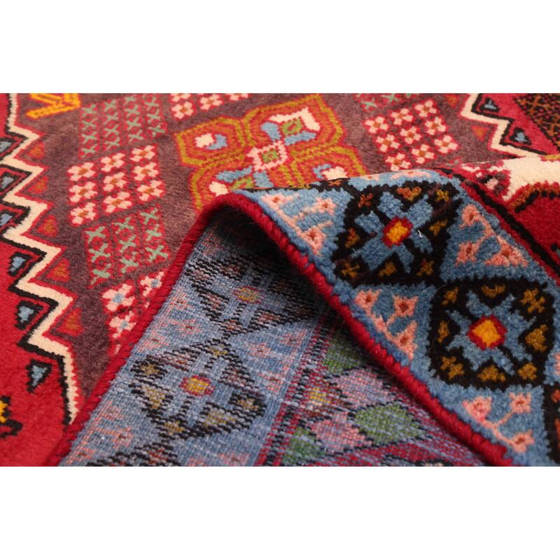 ECARPETGALLERY Hand-knotted Andelz Red Wool Rug - 4'2 x 6'8