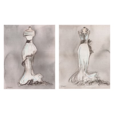 Socialite I, II by Lauren Maurer Canvas Art Prints
