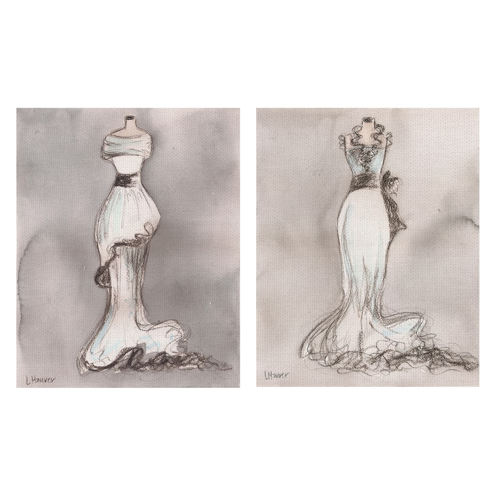 Socialite I, II by Lauren Maurer Canvas Art Prints