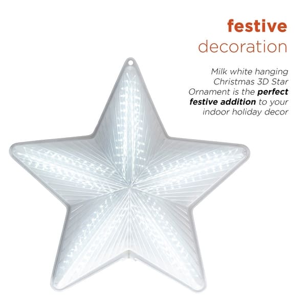 Shop Alpine Corporation Christmas 3d Hanging Star Ornament With Led Lights Overstock 16940053