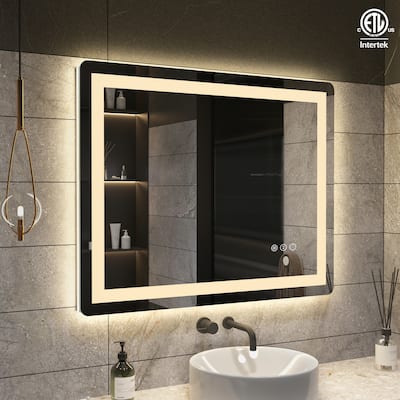 QuivaraView Frameless Front and Back LED lighted Vanity Mirror