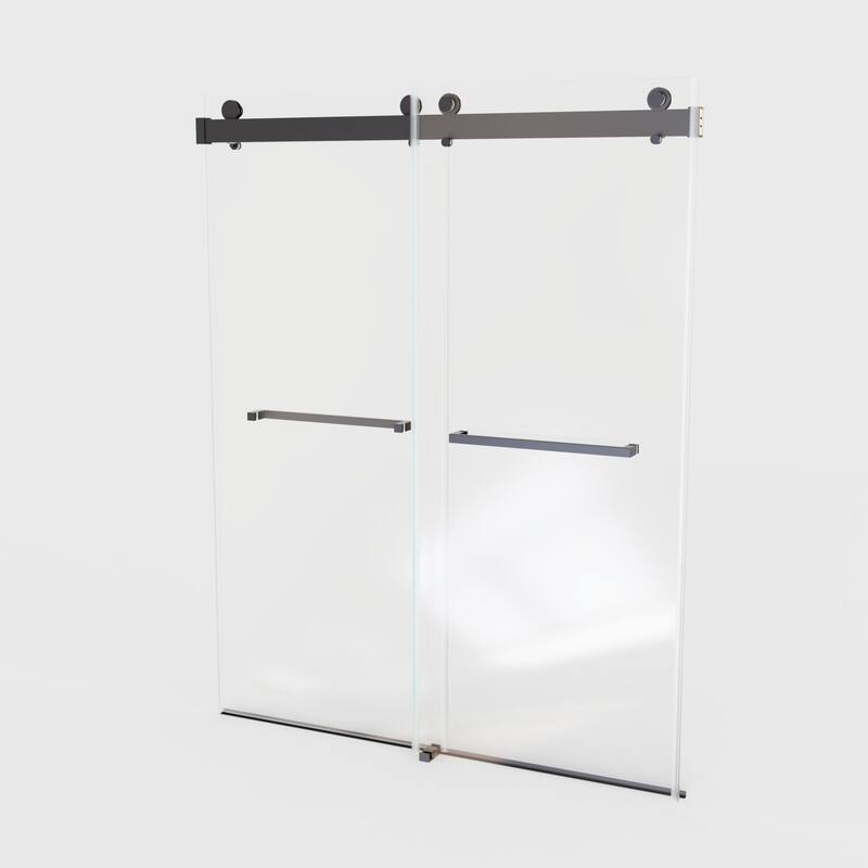 56-60"W x 76"H Frameless Double Sliding Shower Door