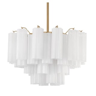 Crystorama Lighting Group ADD-308-WH Addis 9 Light 22" Wide Waterfall