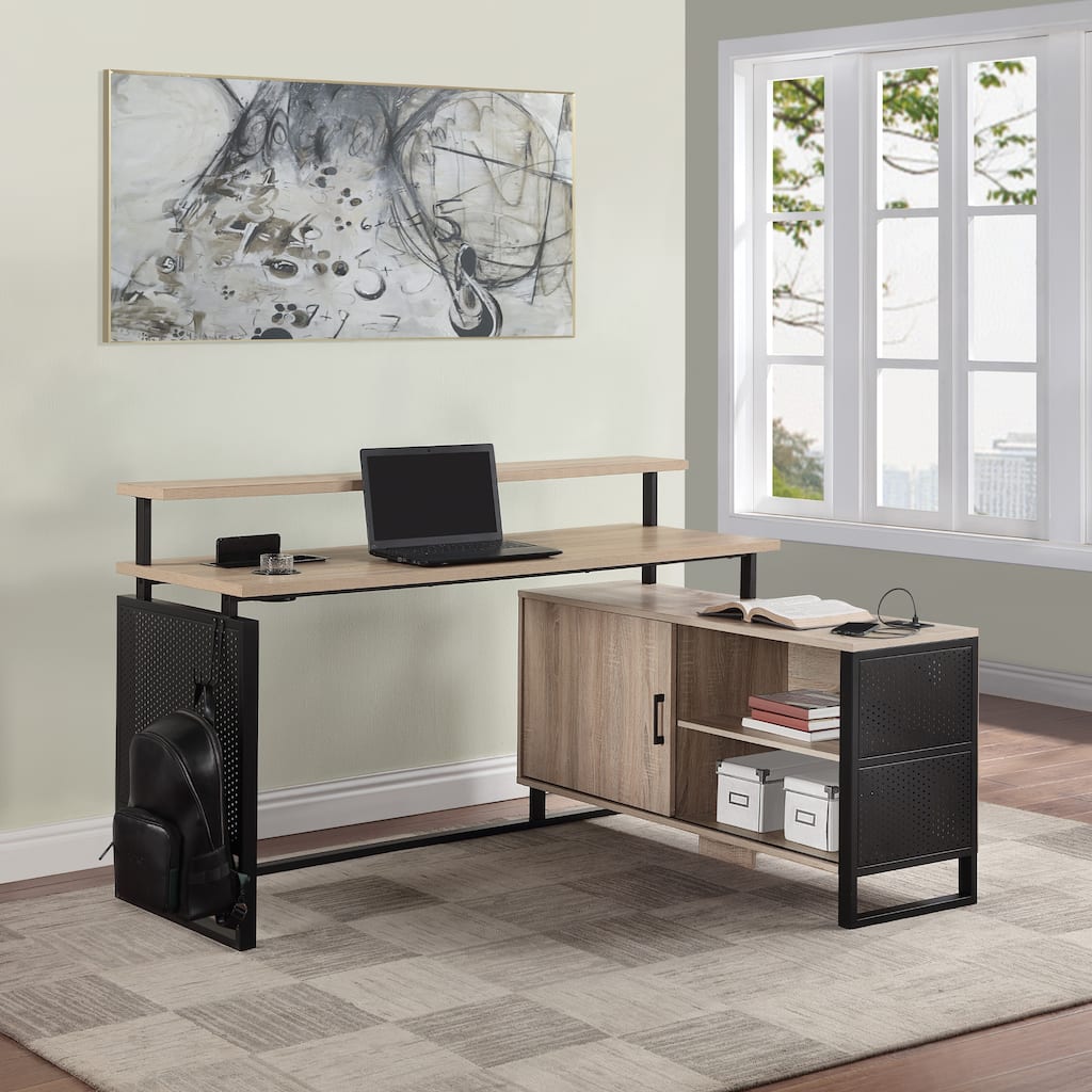 ACE L-Desk with Hutch Shelf