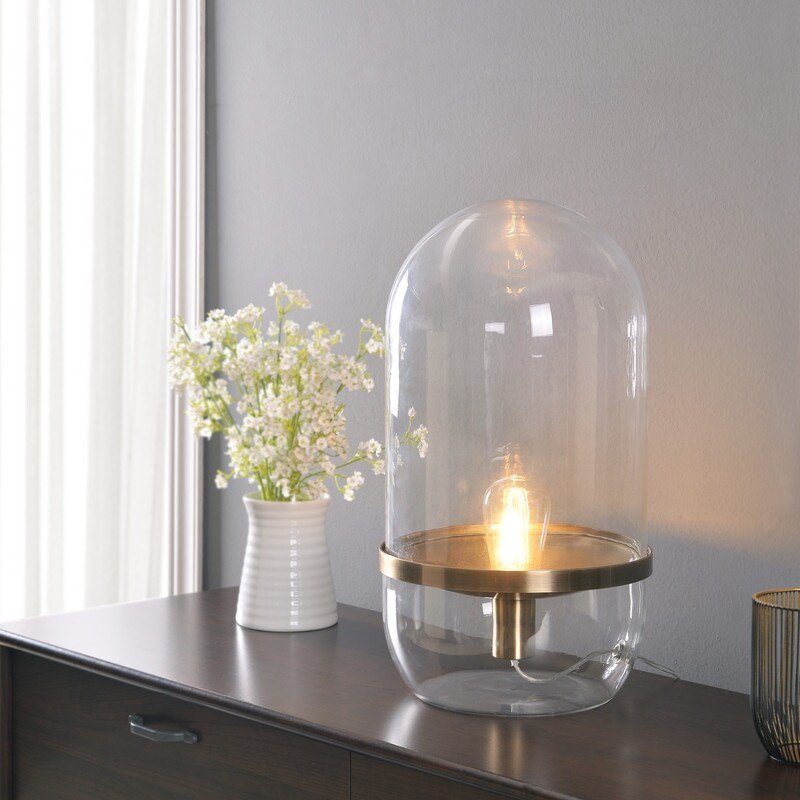 Bluff Accent Brass and Glass Lamp - Overstock 31312158
