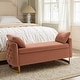 preview thumbnail 35 of 65, Robert Modern Upholstered Flip Top Storage Bench with Two Pillows by HULALA HOME Coral