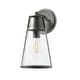 preview thumbnail 13 of 17, Robert Stevenson Lighting Jaxon - Metal and Seedy Glass Wall Sconce Brushed Nickel
