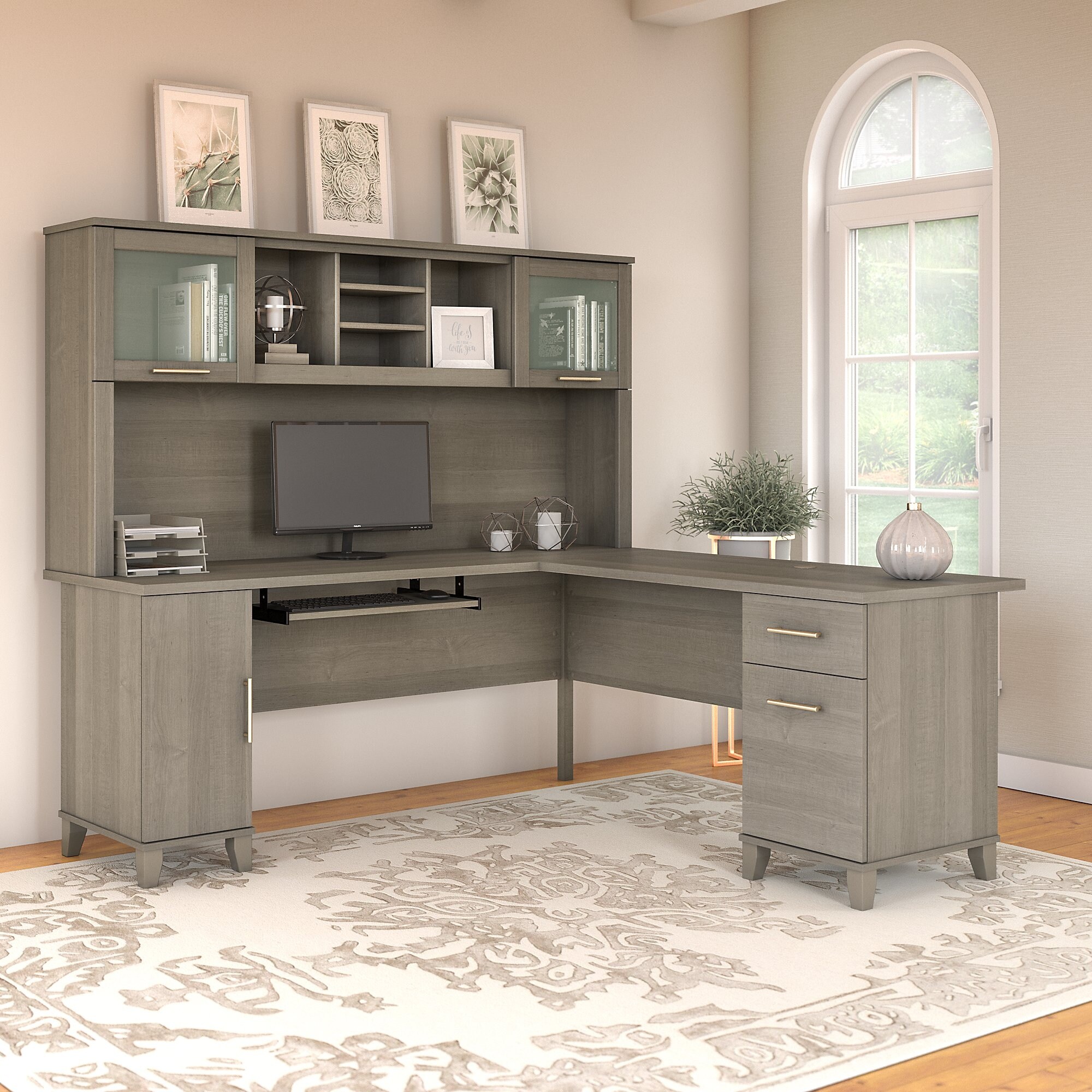 Copper grove sales desk with hutch