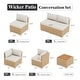 preview thumbnail 21 of 37, MAISON ARTS Outdoor Sofa Set，All-Weather Solid Wood Wicker Sectional Furniture Set