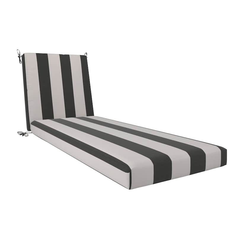 California Umbrella Outdoor Chaise Lounge Cushion, 24" x 78", Memory Foam, Sunbrella Fabric
