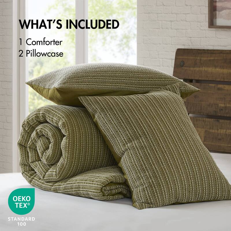 Woolrich Lyon Waffle Washed Comforter Set