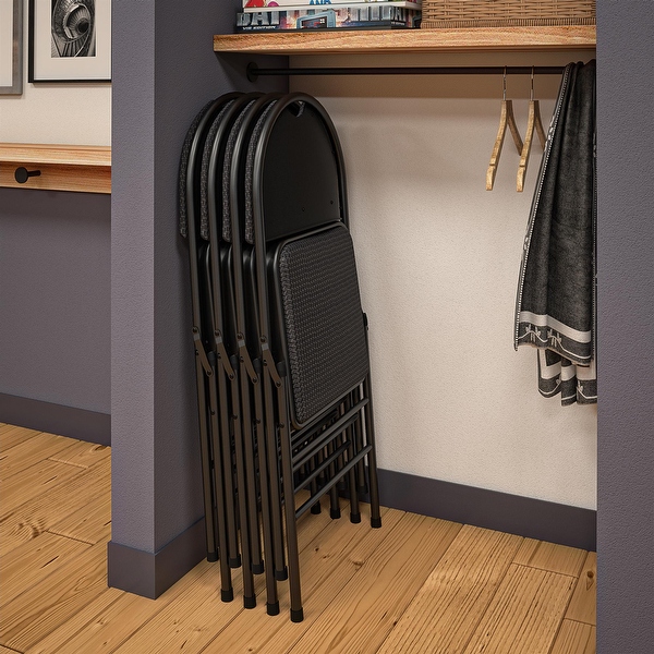 COSCO Commercial XL Comfort Fabric Padded Metal Folding Chair 4