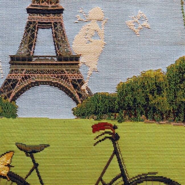 Eiffel Tower in Spring Tapestry Throw Pillow